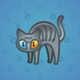 Scared Cat #5052 Scared Cat #5052