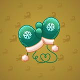 Snow Mittens #3333