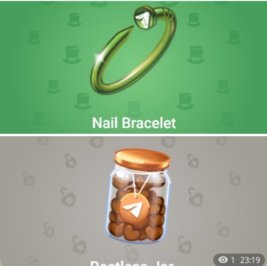 Коллекции подарков Nail Bracelet и Restless Jar можно передавать и продавать с 12 июня