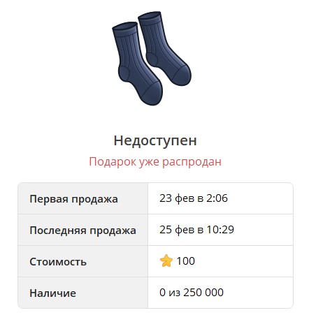 Коллекция NFT подарков Fresh Socks