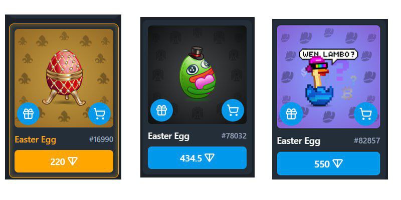 Сколько стоят яйца Easter Egg