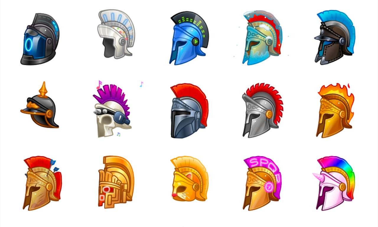 Примеры моделей в коллекции подарков Heroic helmet