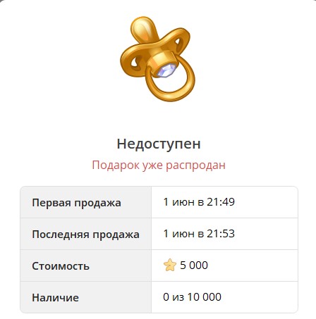 Соска на 1 июня - новый коллекционный NFT подарок
