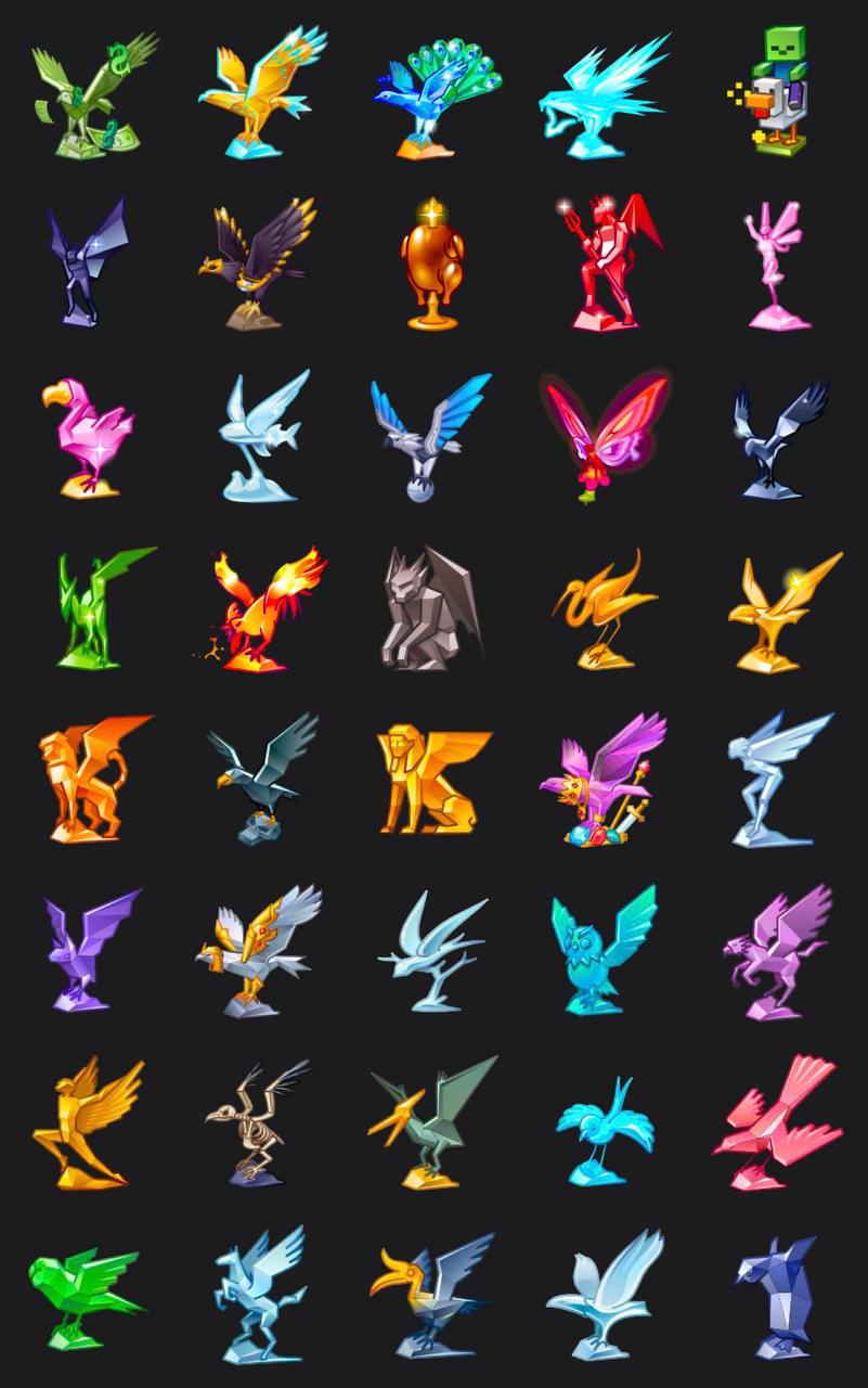 Редкость моделей подарка Rare Bird в процентах