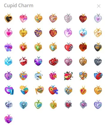 Скины на подарок Cupid Charm в Telegram на 14 февраля